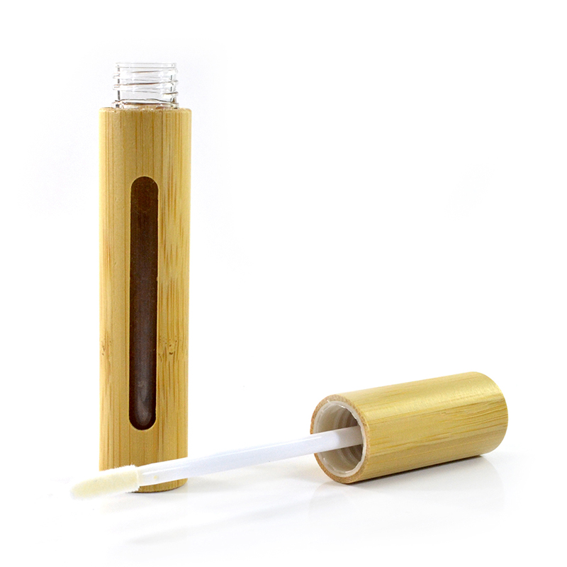 wholesale eyeline mascara empty lipstick container clear bamboo 10ml 15ml lip gloss tube for eyelash cream