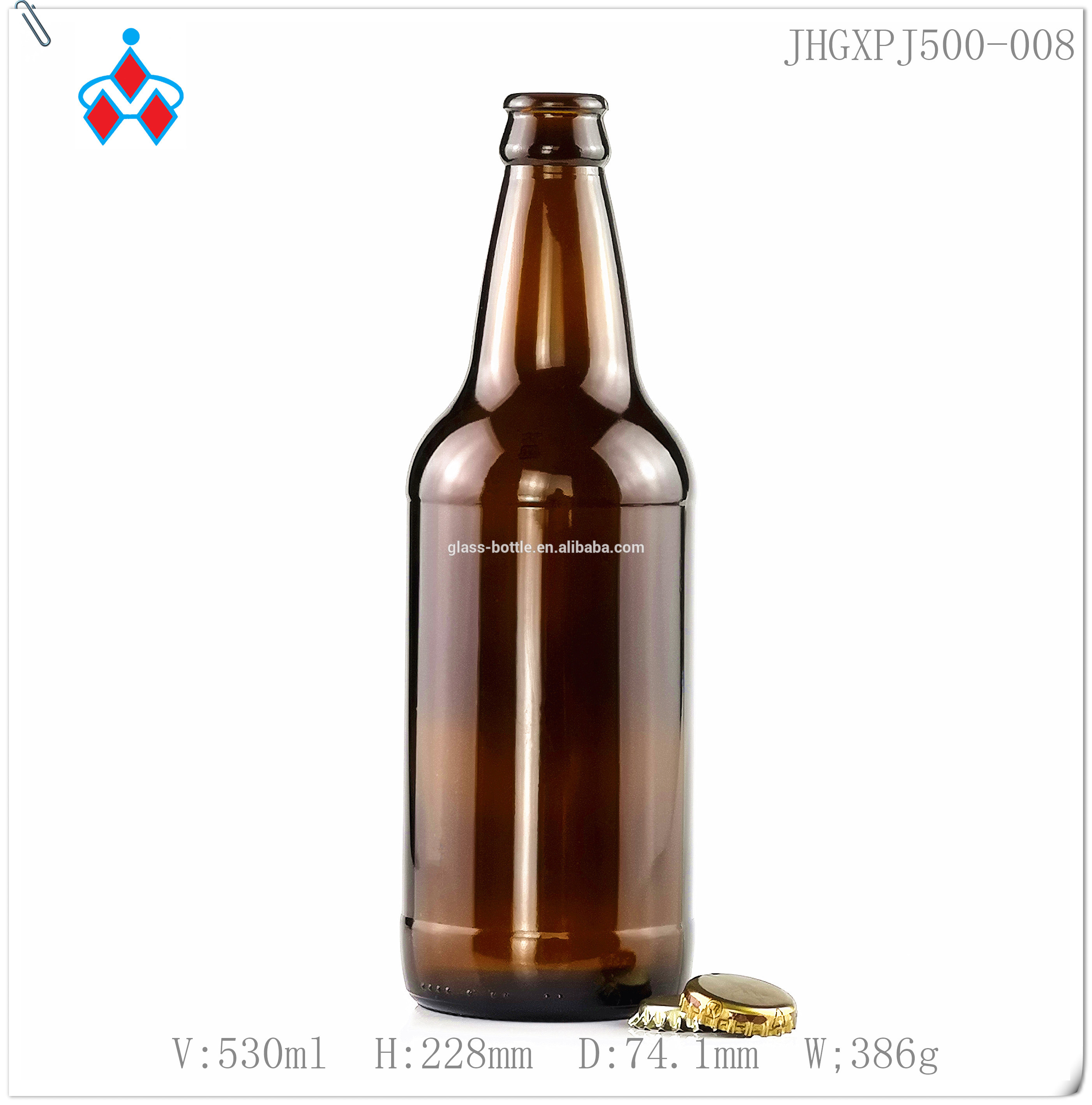 wholesale factory direct high quality 330ml 500ml swing top cap liquor beer glass bottle