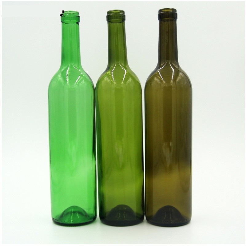 wholesale factory out green clear dark brown glass red wine bottles 750 ml 375 ml  1500 ml
