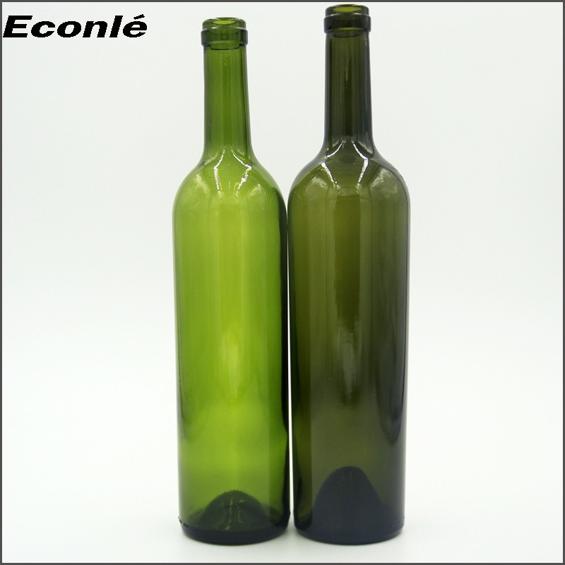 wholesale factory out green clear dark brown glass red wine bottles 750 ml 375 ml 1500 ml