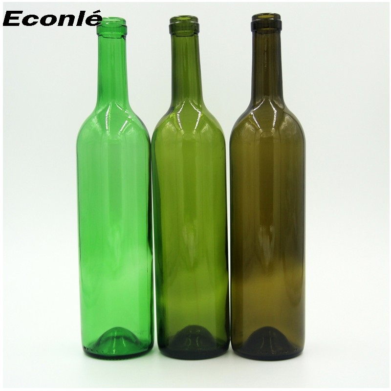 wholesale factory out green clear dark brown glass red wine bottles 750 ml 375 ml 1500 ml