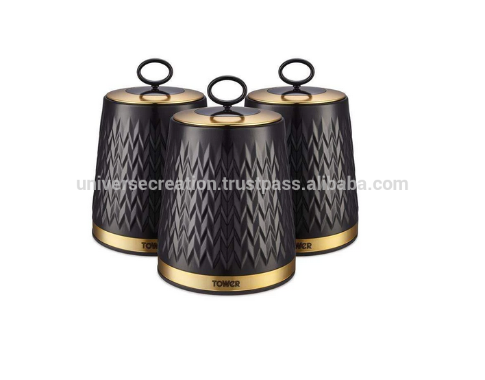 wholesale factory price custom printed oval cylinder food coffee tea serving kitchen metal canisters