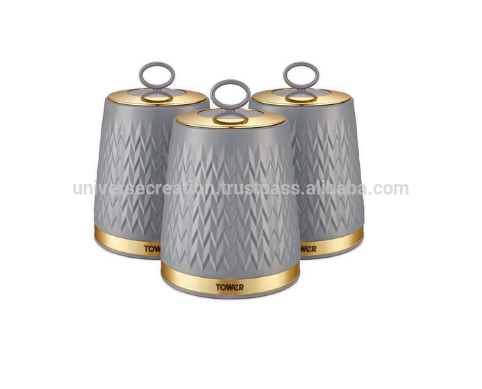 wholesale factory price custom printed oval cylinder food coffee tea serving kitchen metal canisters