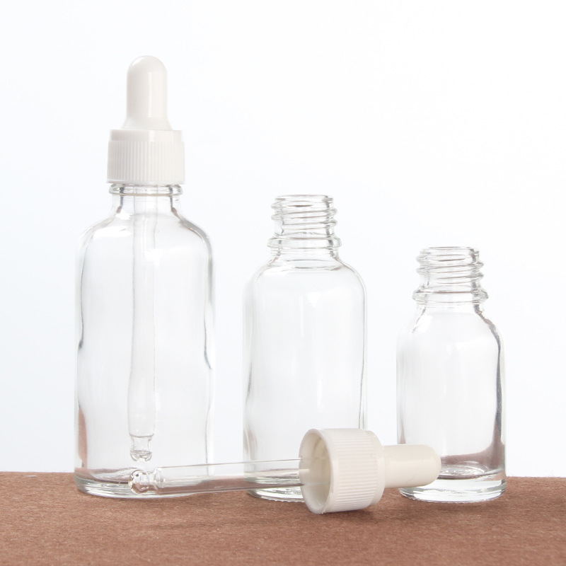wholesale fine rribbed white dropper for cosmetic glass essential oil bottle