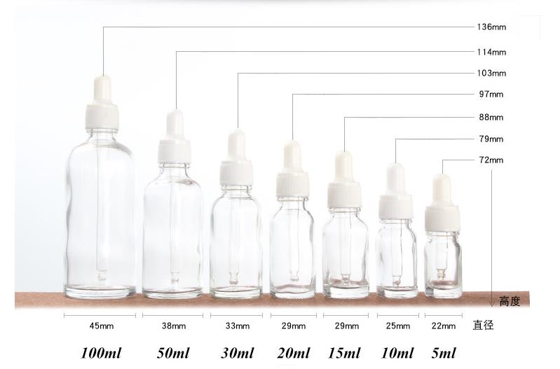 wholesale fine rribbed white dropper for cosmetic glass essential oil bottle