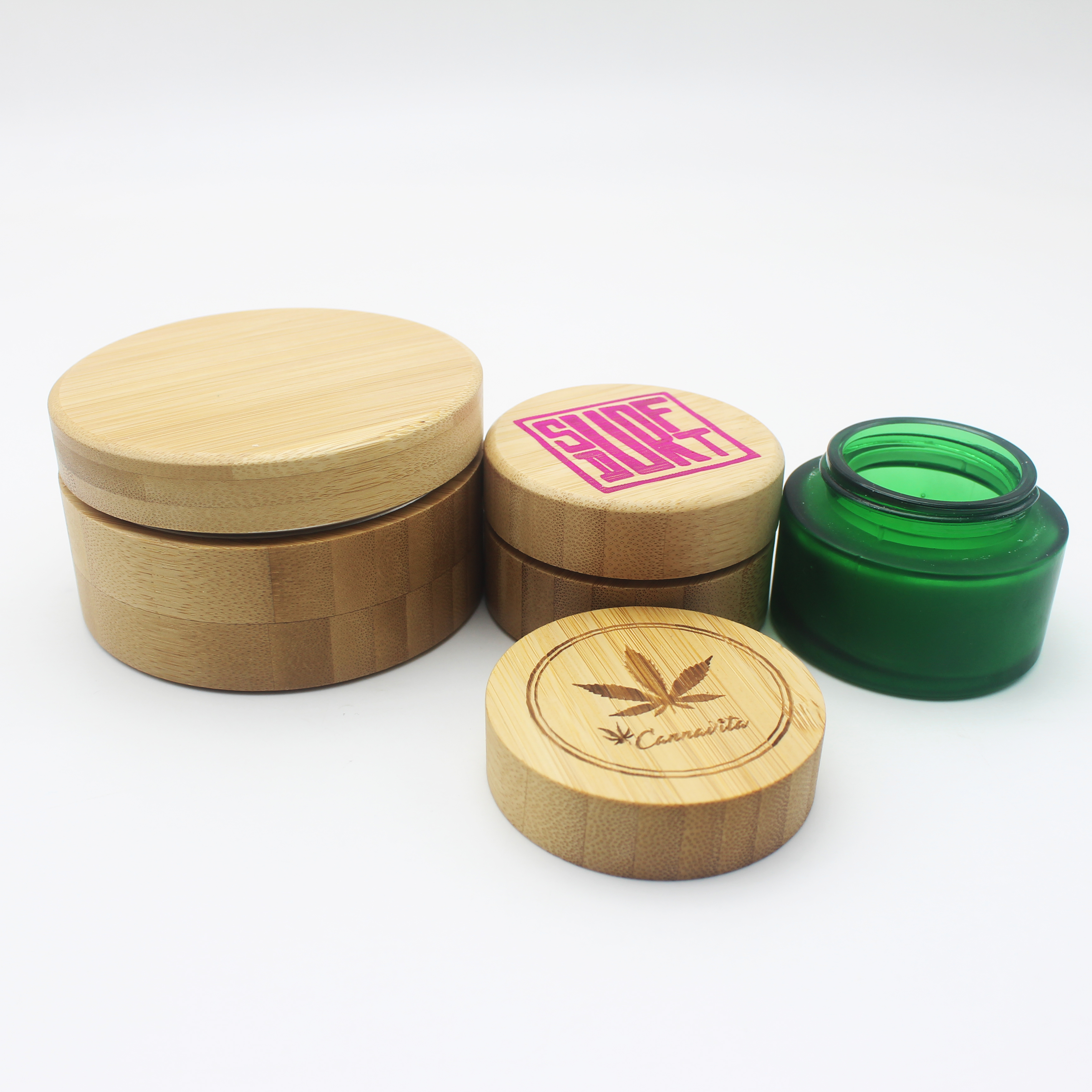 wholesale food tea tin inner bamboo jar storage holders with bamboo BP-333K