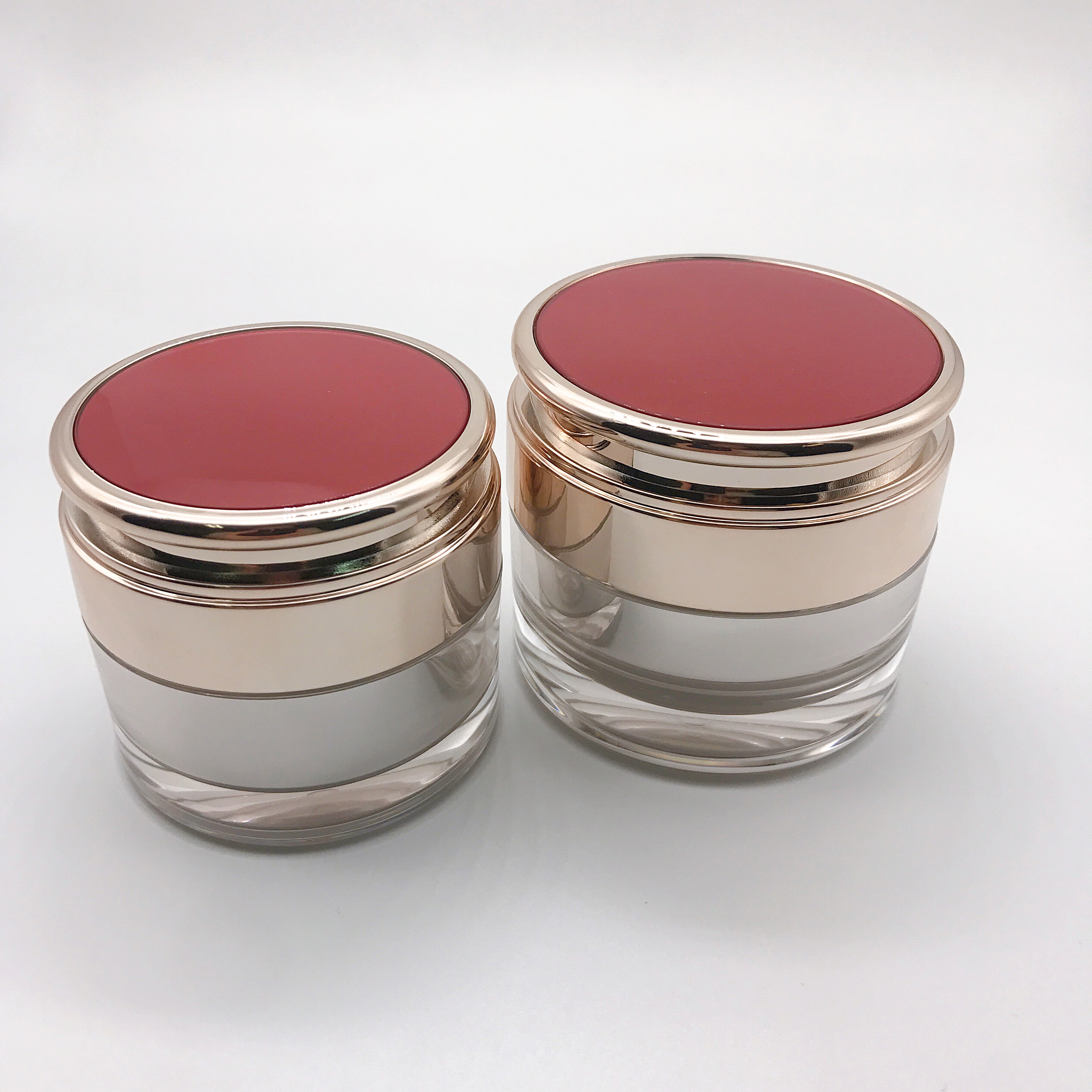 wholesale free sample 30g 50g red luxury PMMA acrylic cream jar