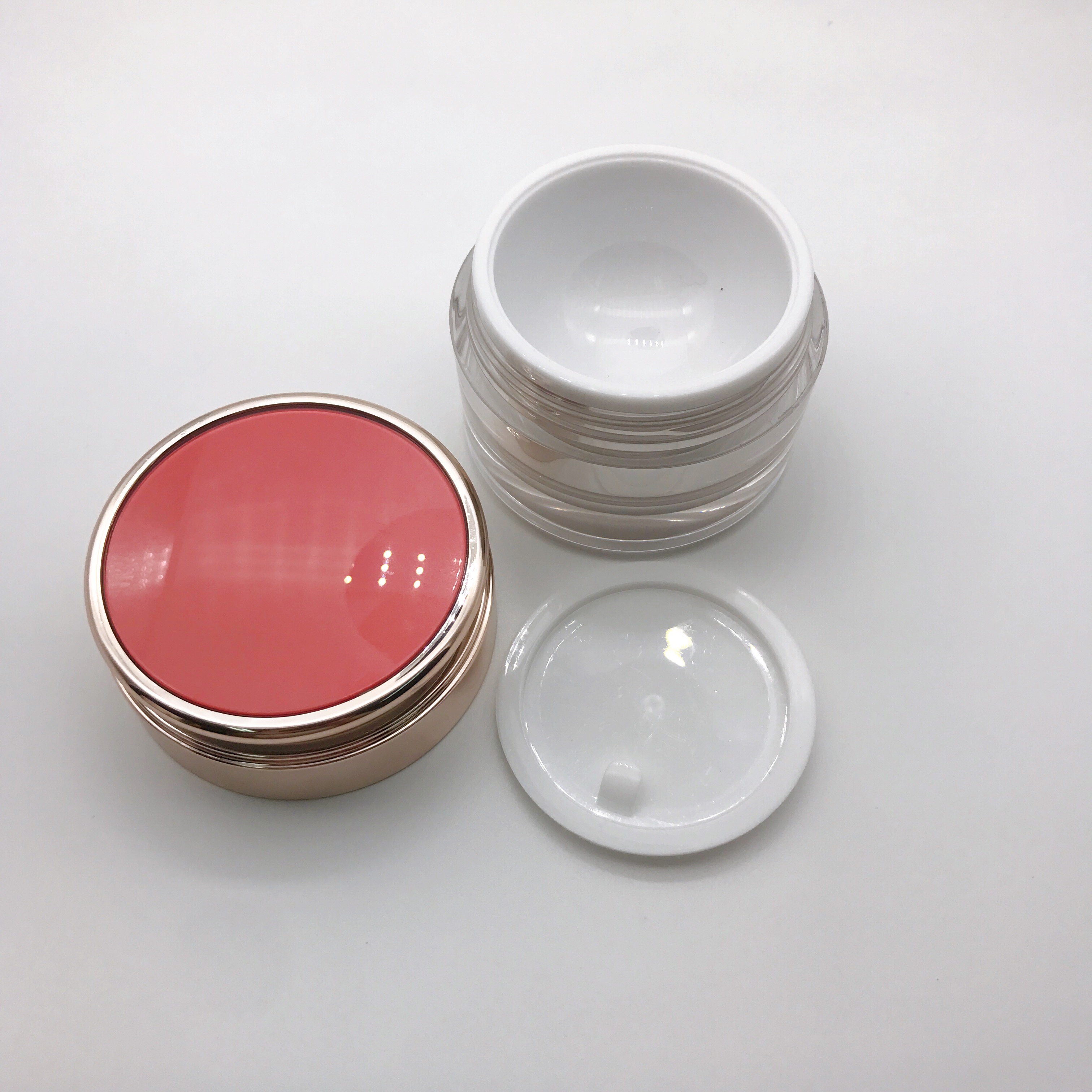 wholesale free sample 30g 50g red luxury PMMA acrylic cream jar