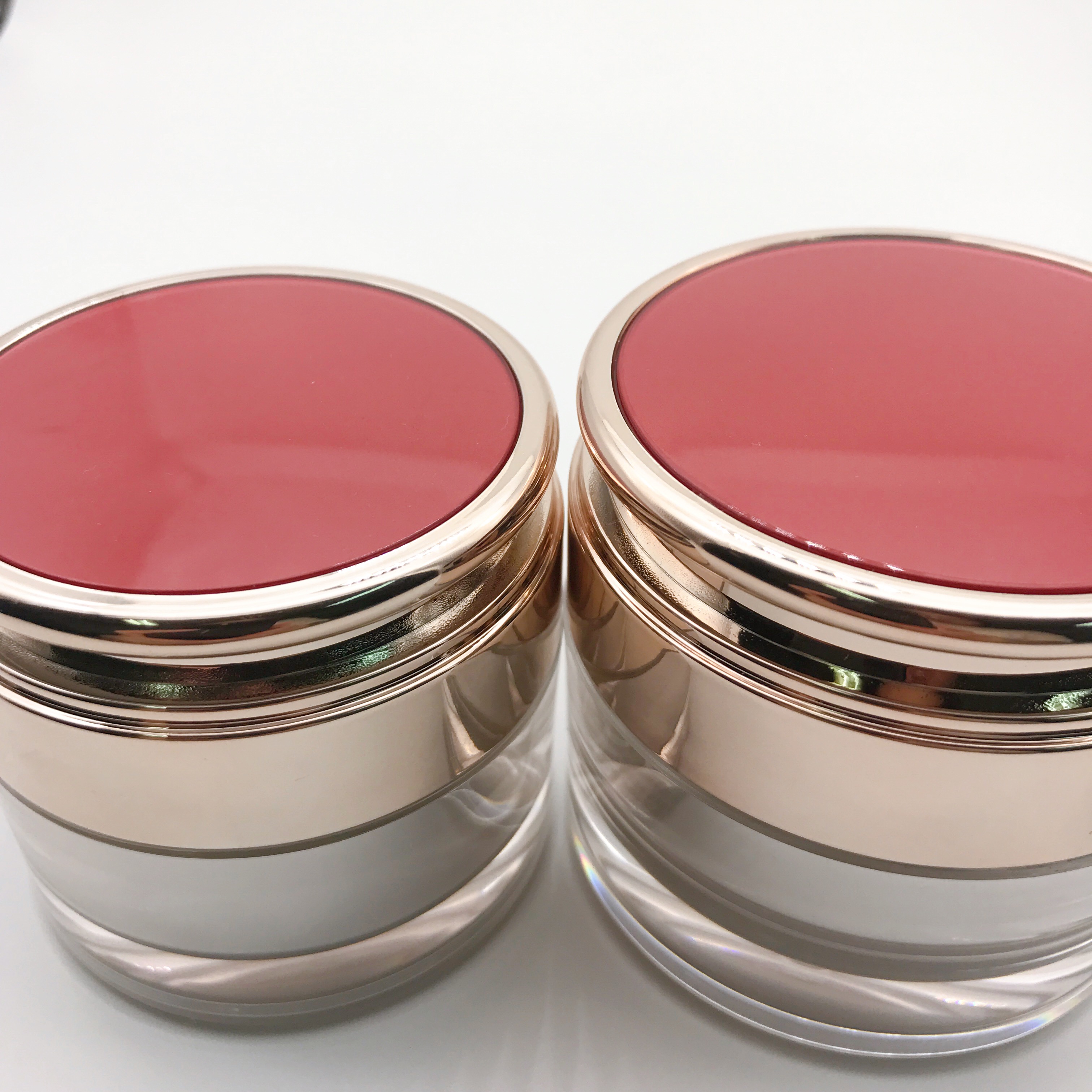 wholesale free sample 30g 50g red luxury PMMA acrylic cream jar