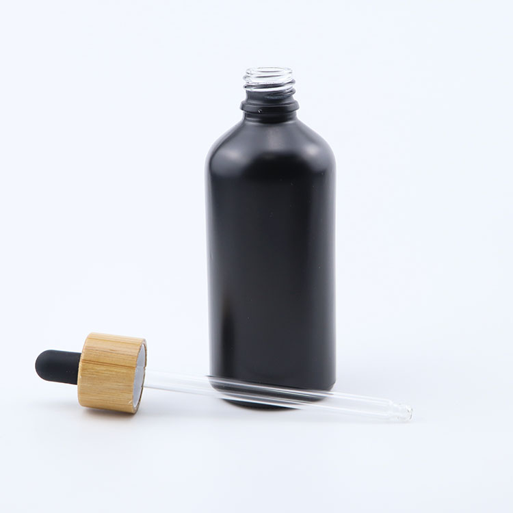 wholesale frosted black CBD oil Glass Dropper Bottle 10 ML 15 ML 30 ML 50 ML 60 ML 100 ML with Pipette Dropper