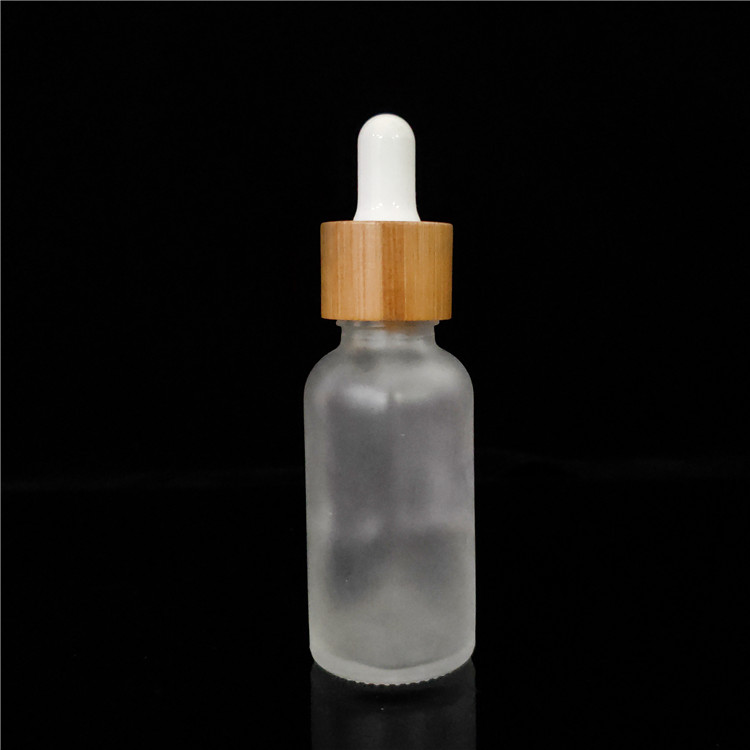 wholesale frosted cosmetic glass jar 50ml 100ml with bamboo lid frasco de vidrio bocal verre