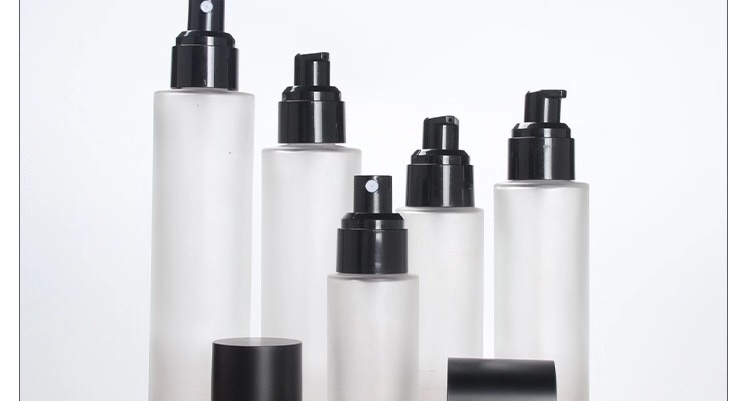 wholesale frosted glass spray bottle/pump bottle/cream jar cosmetics set 20ml 30ml 60ml 80ml 100ml 120ml 30g 50g