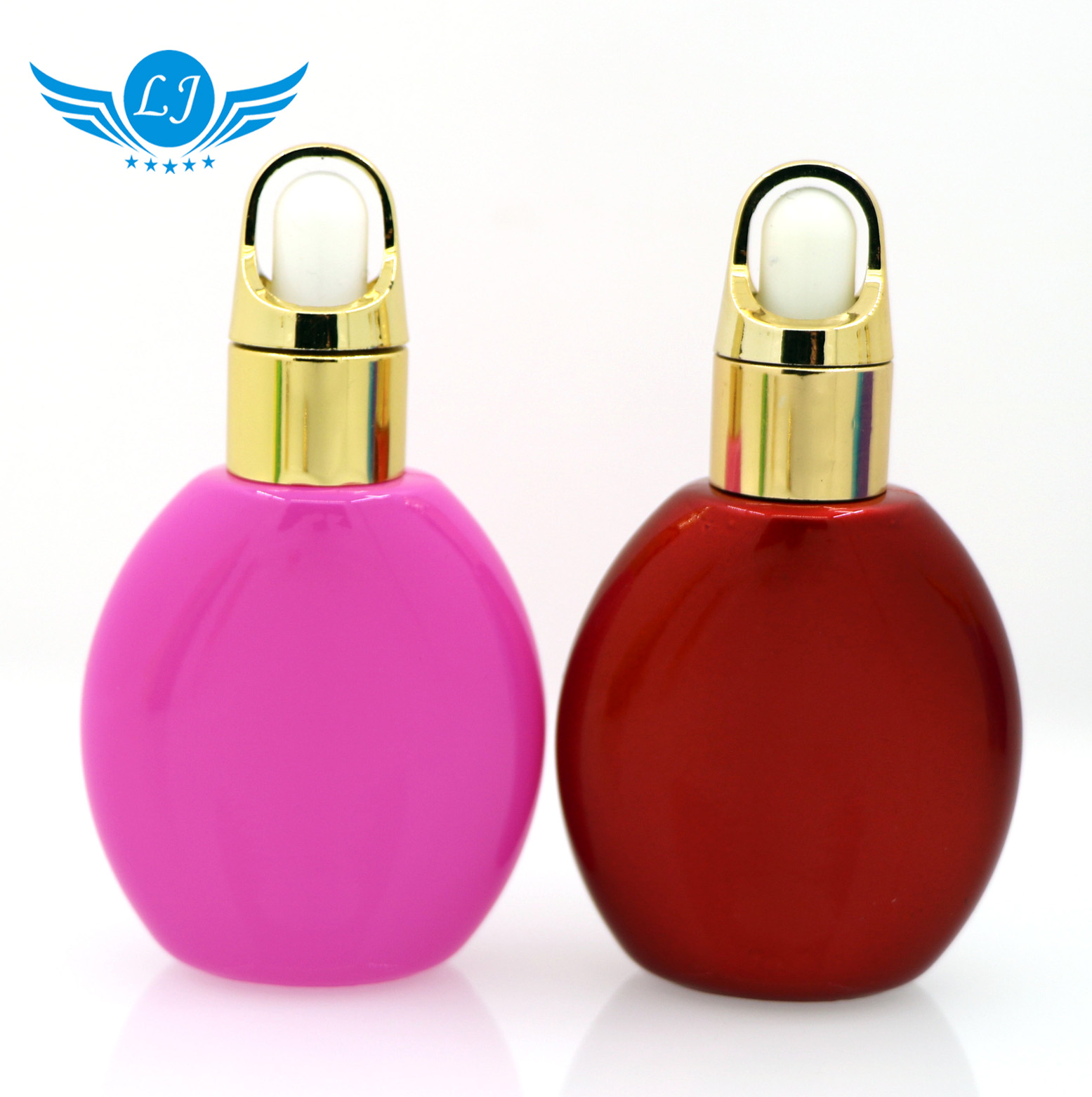 wholesale glass apothecary bottles with head spray for flat essential oil perfume cosmetics packaging