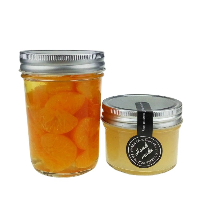 wholesale glass bottle Caviar glass bottle with metal cap jam glass jar