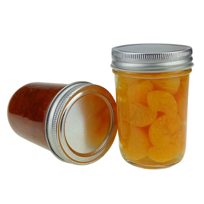 wholesale glass bottle Caviar glass bottle with metal cap jam glass jar