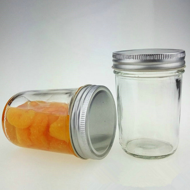 wholesale glass bottle Caviar glass bottle with metal cap jam glass jar