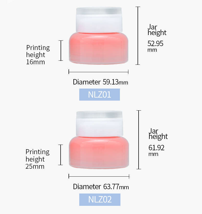 wholesale glass face cream jar pink cosmetic cream jar 50ml packaging for cosmetic glass jar