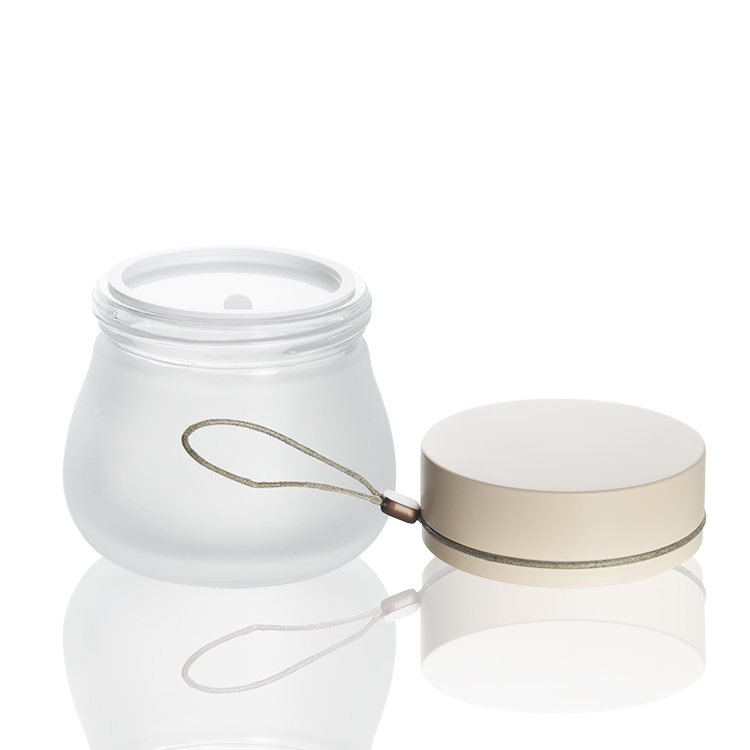 wholesale glass jar 50ML 100ML with bamboo lid low MOQ