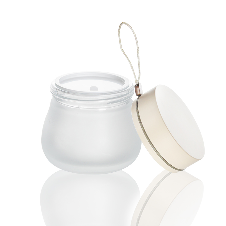 wholesale glass jar 50ML 100ML with bamboo lid low MOQ