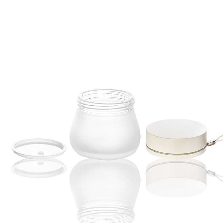 wholesale glass jar 50ML 100ML with bamboo lid low MOQ