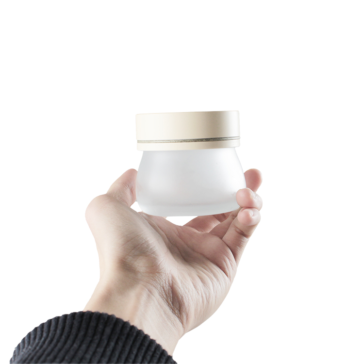 wholesale glass jar 50ML 100ML with bamboo lid low MOQ