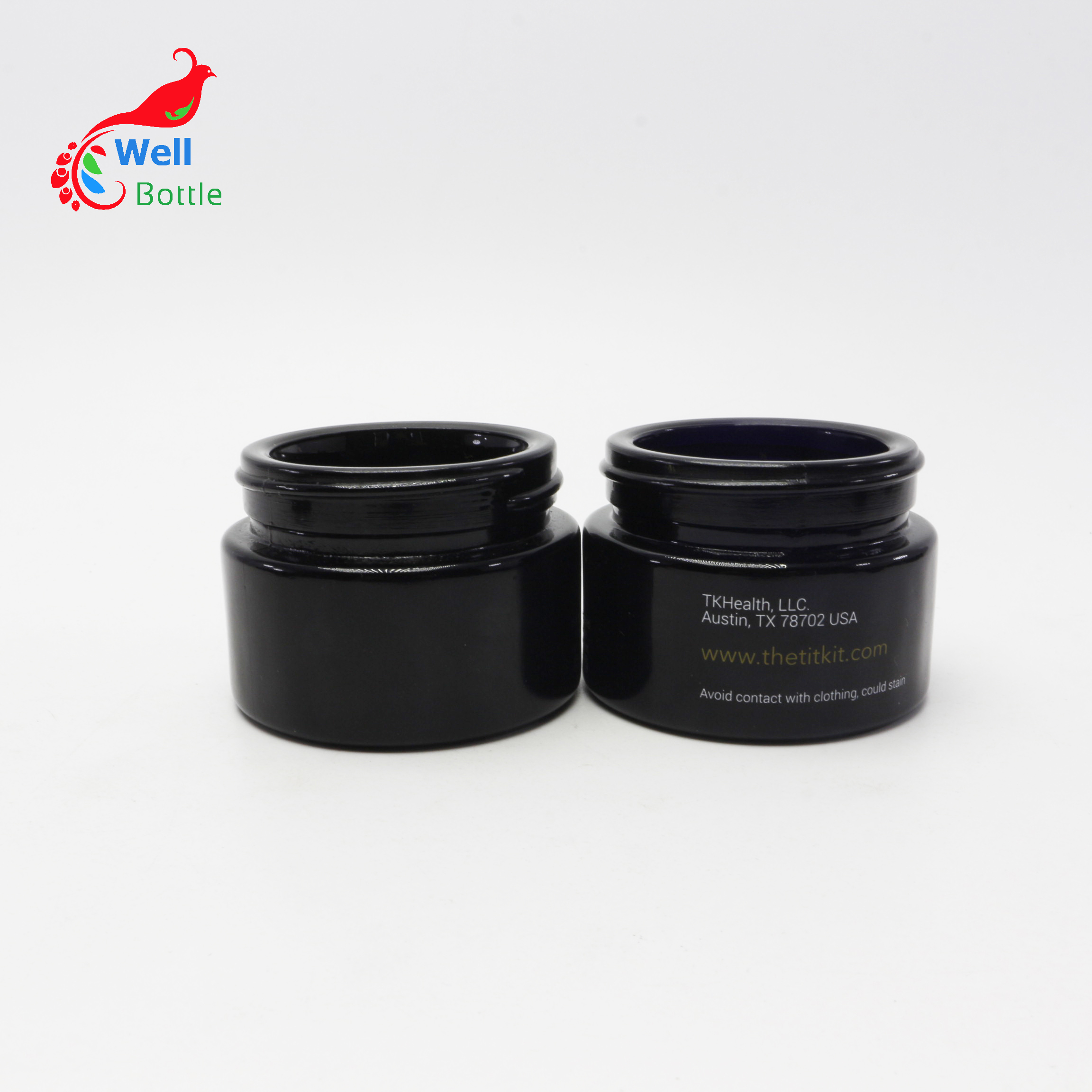 wholesale glass jars cosmetic 5 ml screw violet jar for Nails oil DV300E