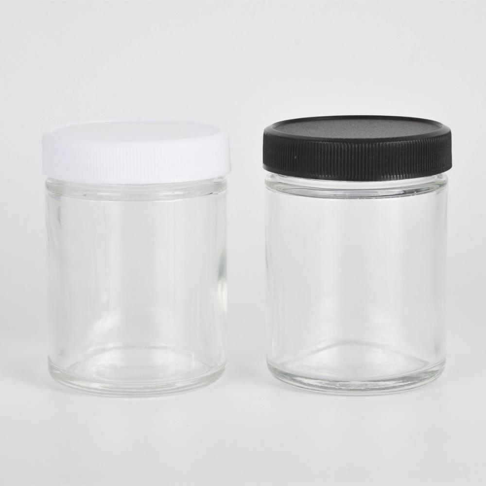 wholesale glass spice jar bottle with plastic lid frosted mason container with cap for food coffee