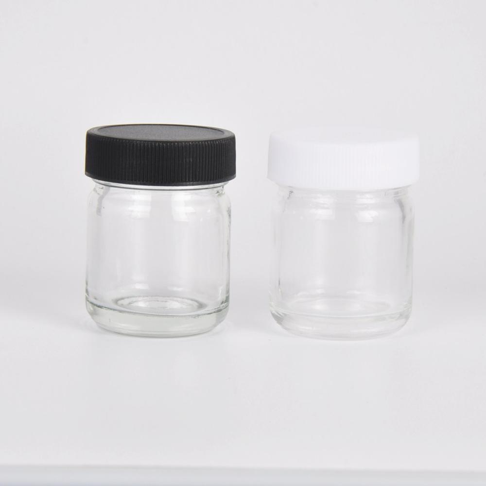 wholesale glass spice jar bottle with plastic lid frosted mason container with cap for food coffee
