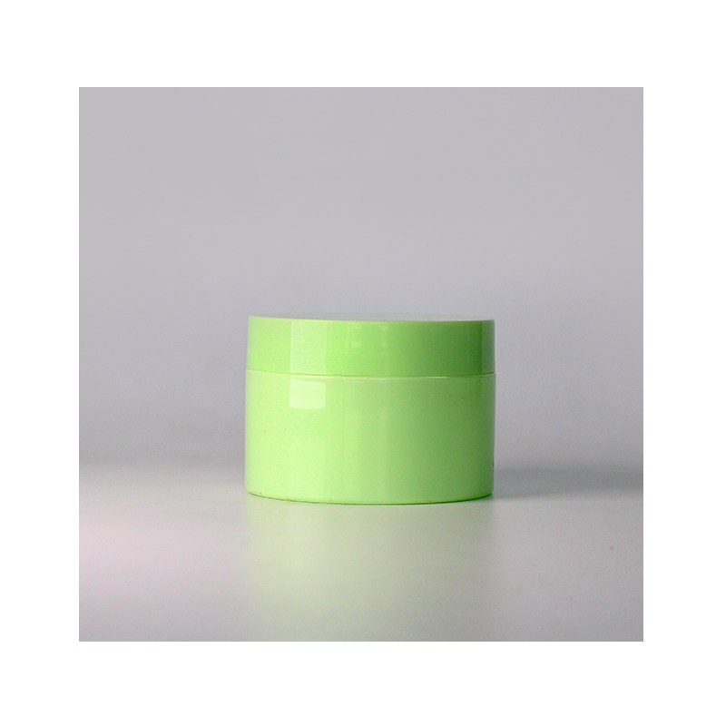 wholesale green eco friendly PET empty jar for hair cream face cream jar cosmetic cream jar