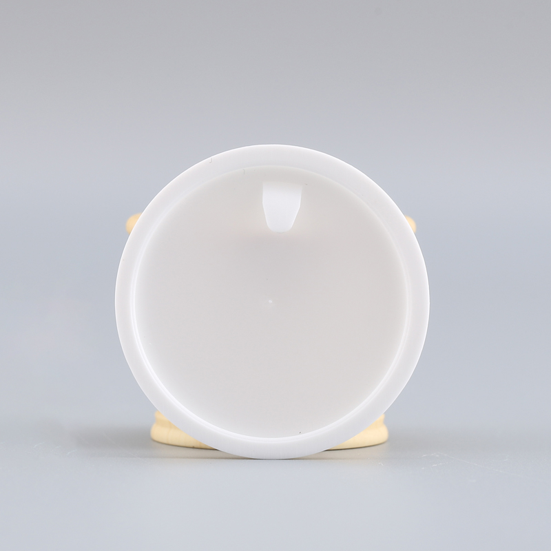 wholesale green luxury cosmetic glass jar 50ml cream jar containers with glass jar bamboo lids