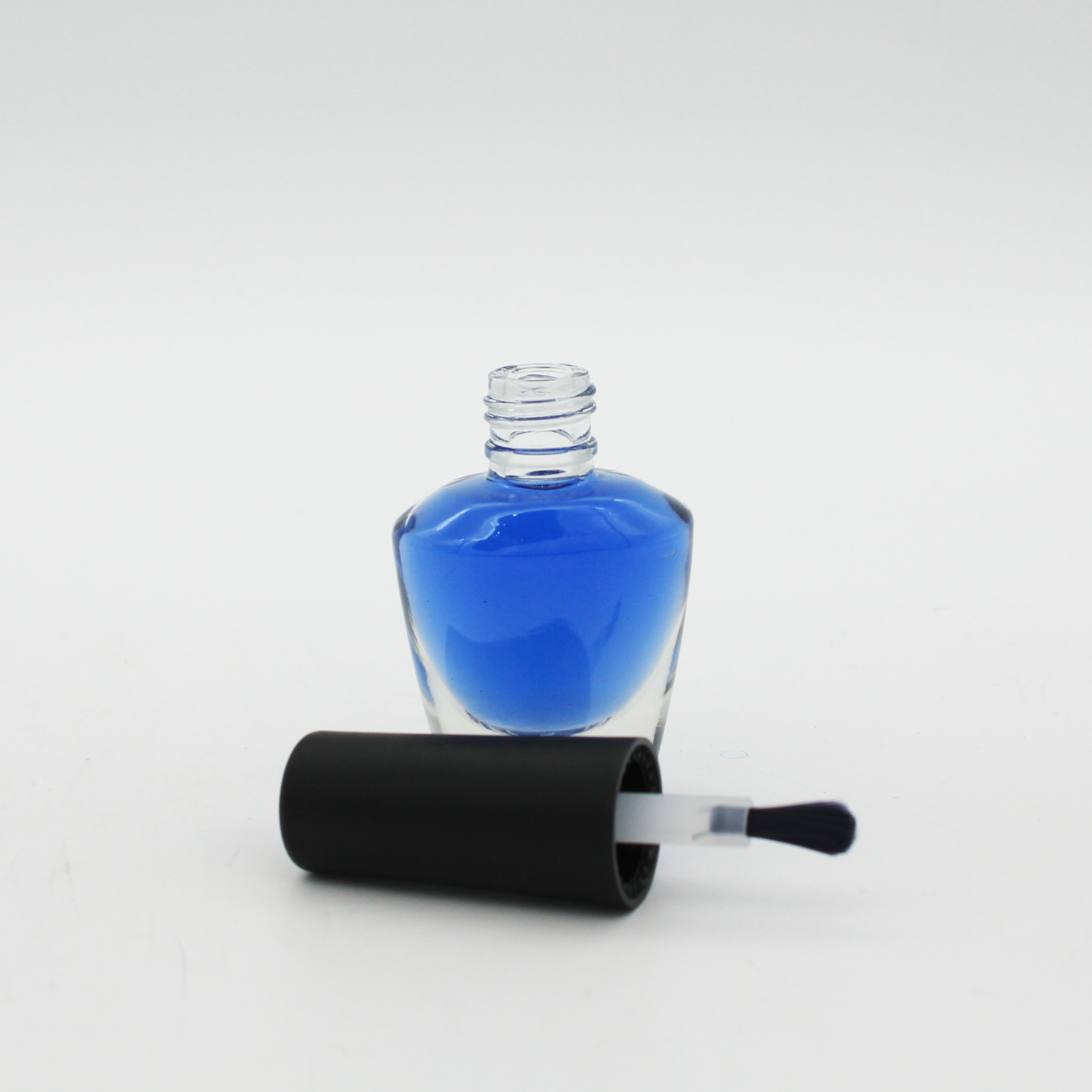 wholesale high end fancy luxury empty clear 12ml nail polish glass bottle