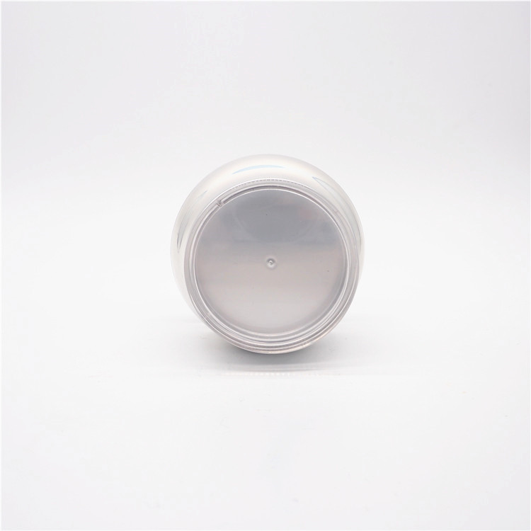 wholesale high grade silver color cheap cosmetic facial empty cream jar glass 50ml containers