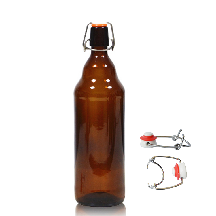 wholesale high quality 1 liter glass drinking bottle
