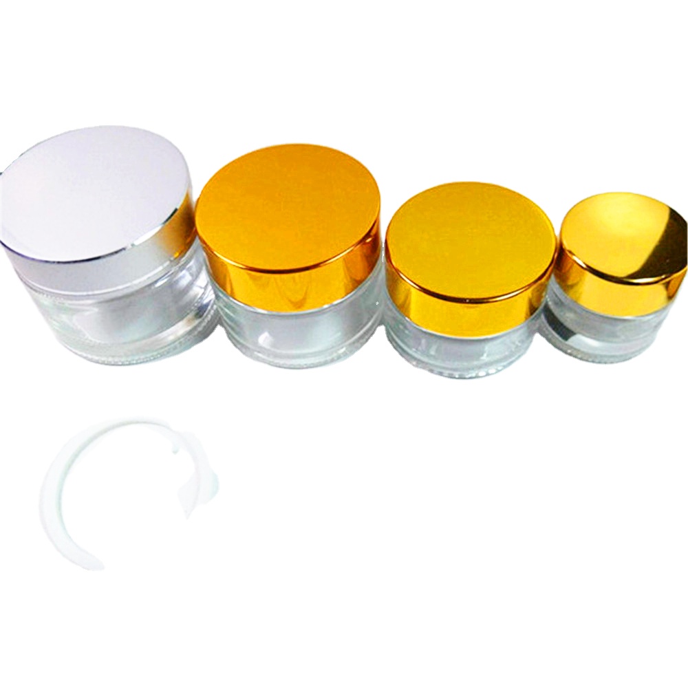 wholesale high quality 10ml 20ml 30ml 50ml 100ml 120ml 150ml skincare cosmetic cream glass jar with screw top lid
