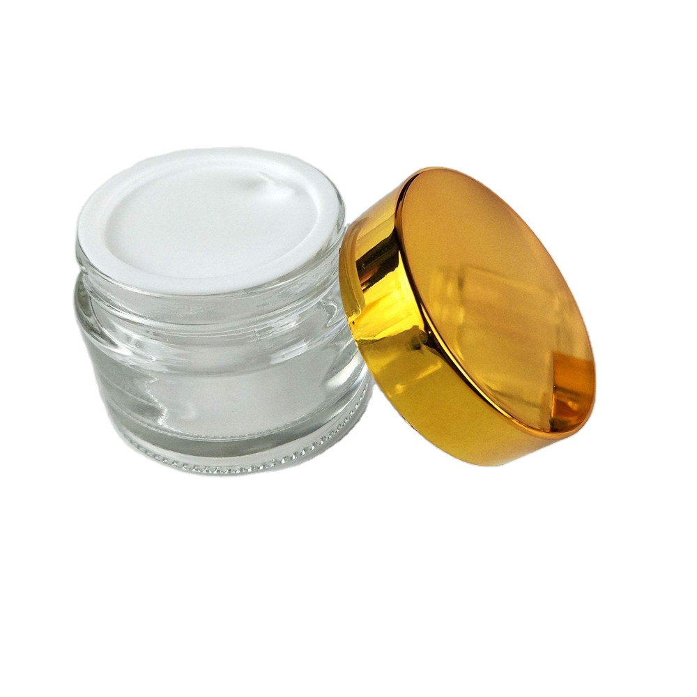 wholesale high quality 10ml 20ml 30ml 50ml 100ml 120ml 150ml skincare cosmetic cream glass jar with screw top lid