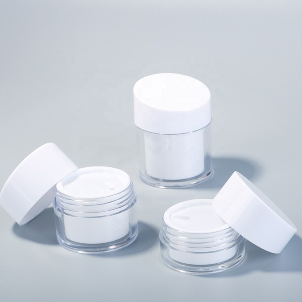 wholesale high quality 20g 30g 50g thicker double wall cream jar non toxic scrub cosmetic containers skin care packaging