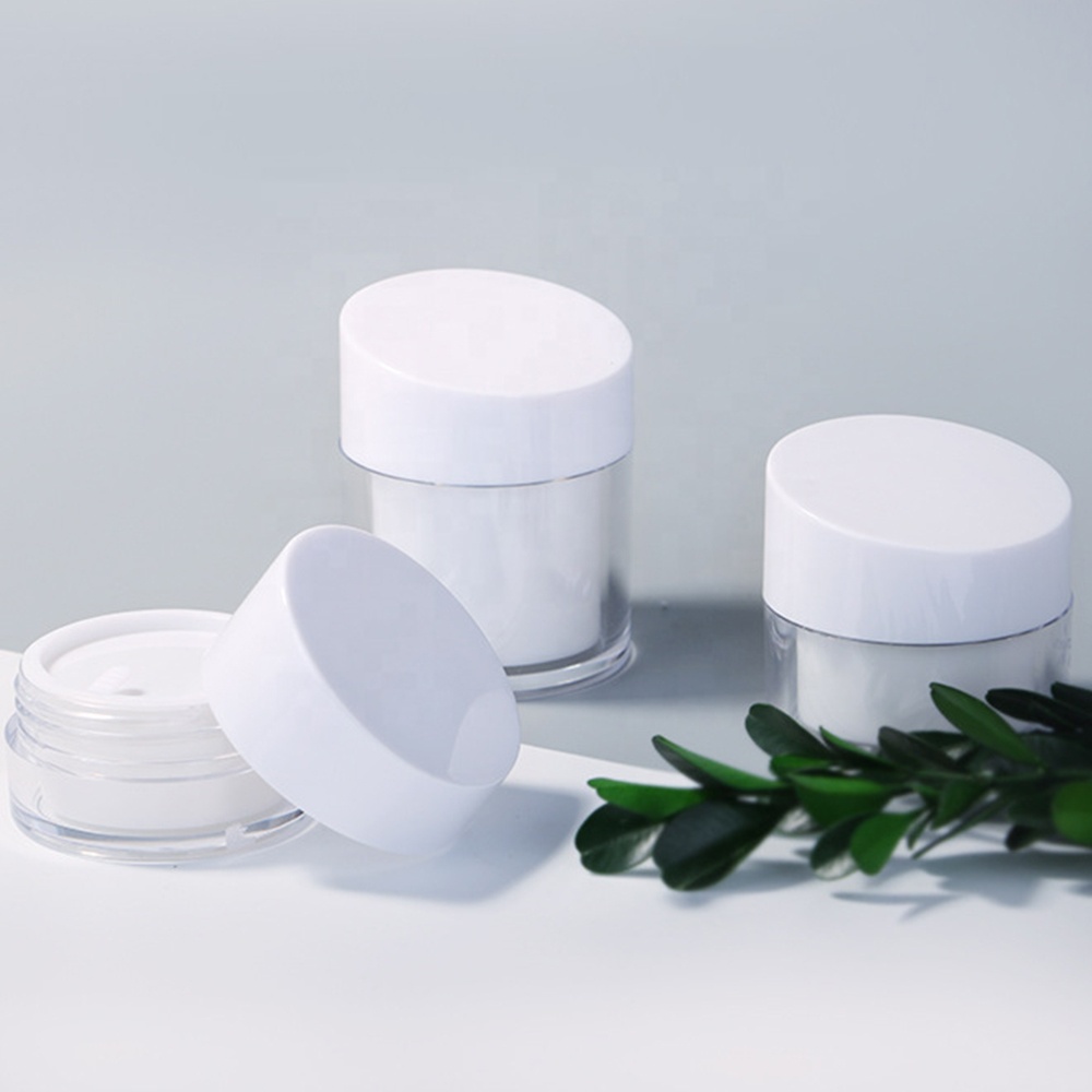 wholesale high quality 20g 30g 50g thicker double wall cream jar non toxic scrub cosmetic containers skin care packaging