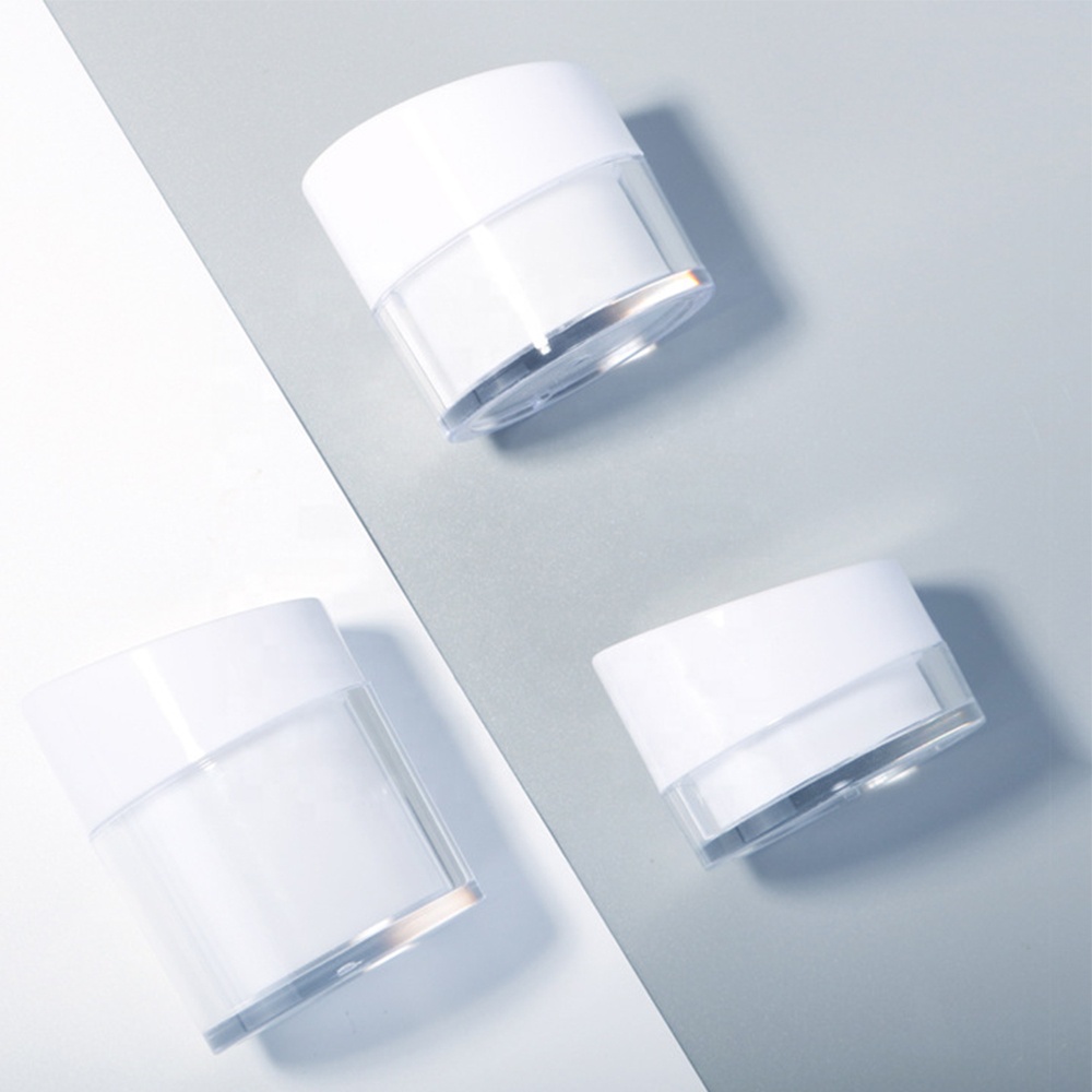 wholesale high quality 20g 30g 50g thicker double wall cream jar non toxic scrub cosmetic containers skin care packaging