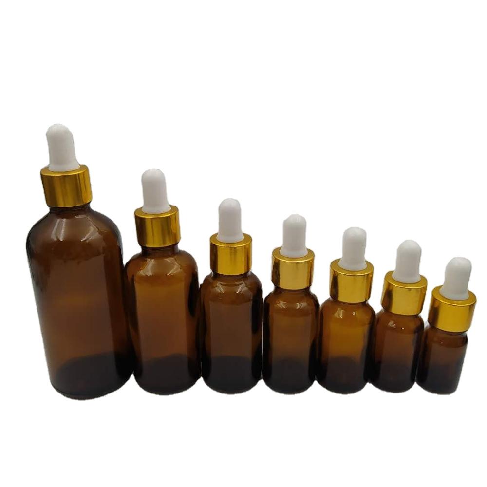 wholesale high quality 50ml amber glass dropper bottle for essential oil