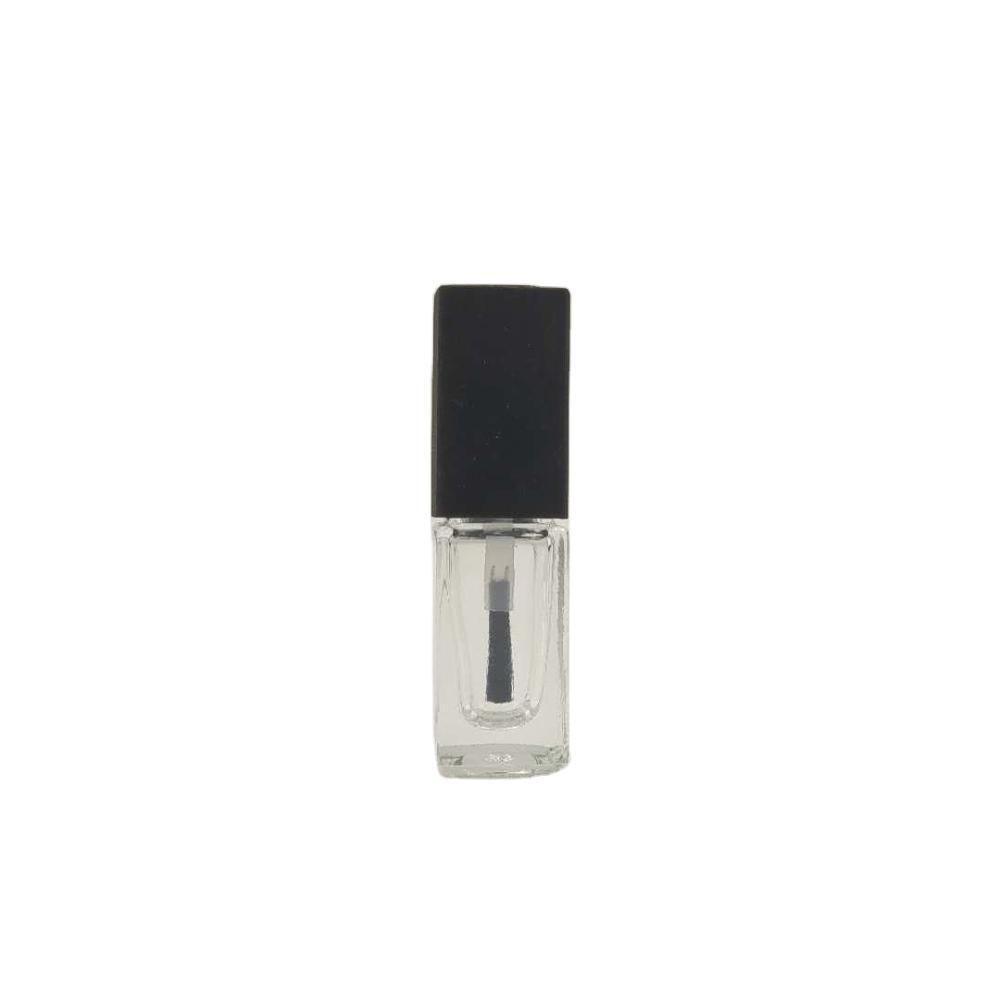 wholesale high quality 6ml clear glass empty square nail polish bottle
