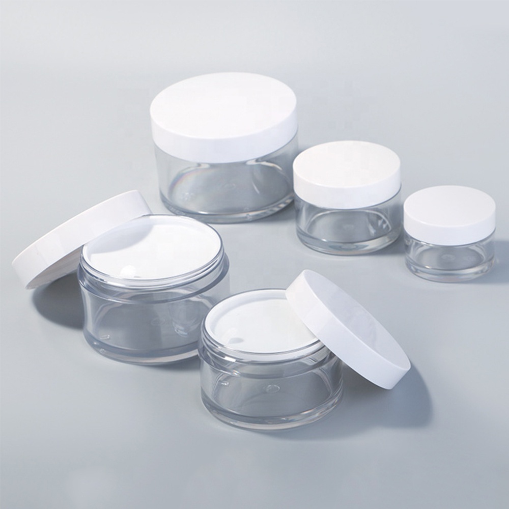 wholesale high quality PET 30g 50g 100g 150g 200g cream jar cosmetic containers skin care packaging
