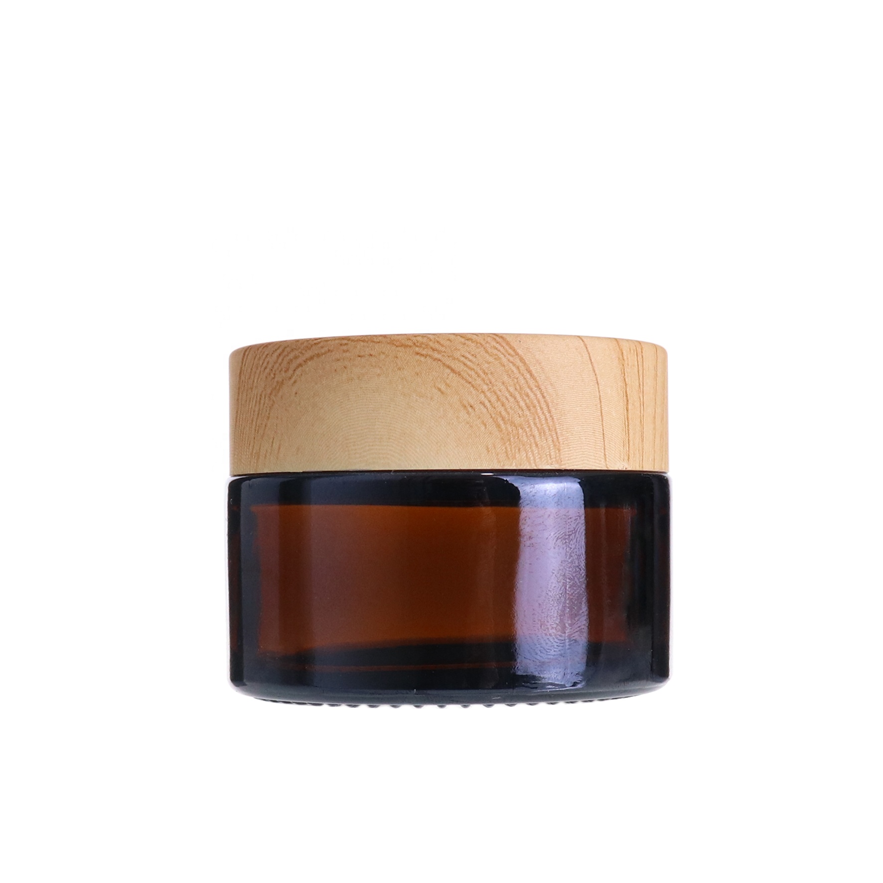 wholesale high quality black amber 30g small round empty cosmetic glass jars for face cream