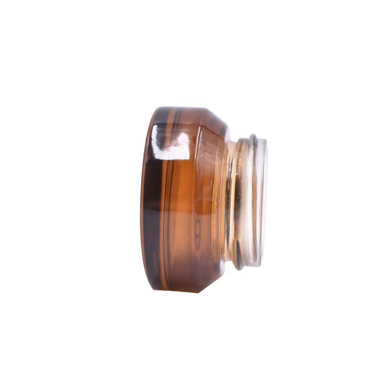 wholesale high quality cream glass jar 50g, cosmetics packing skin beauty fancy amber cream jar 30ml