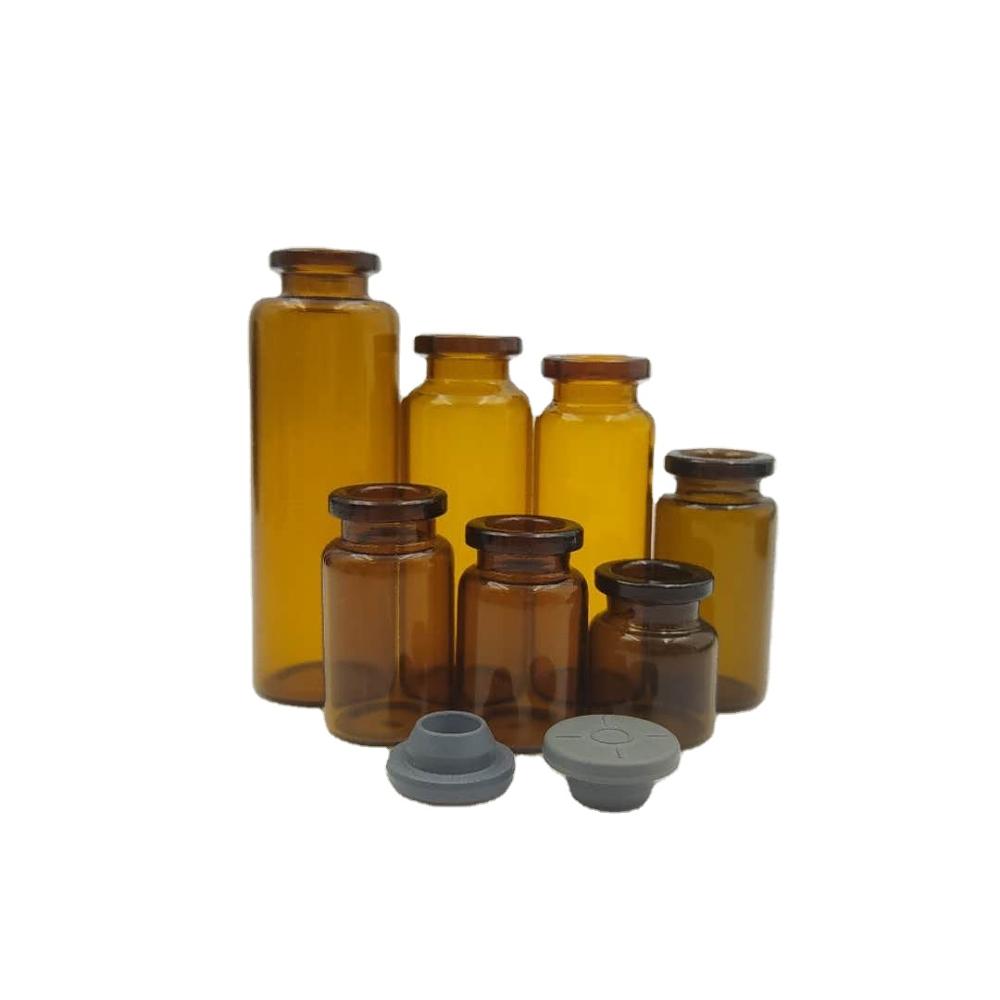 wholesale high quality custom color 2ml amber glass cial for medicine liquid