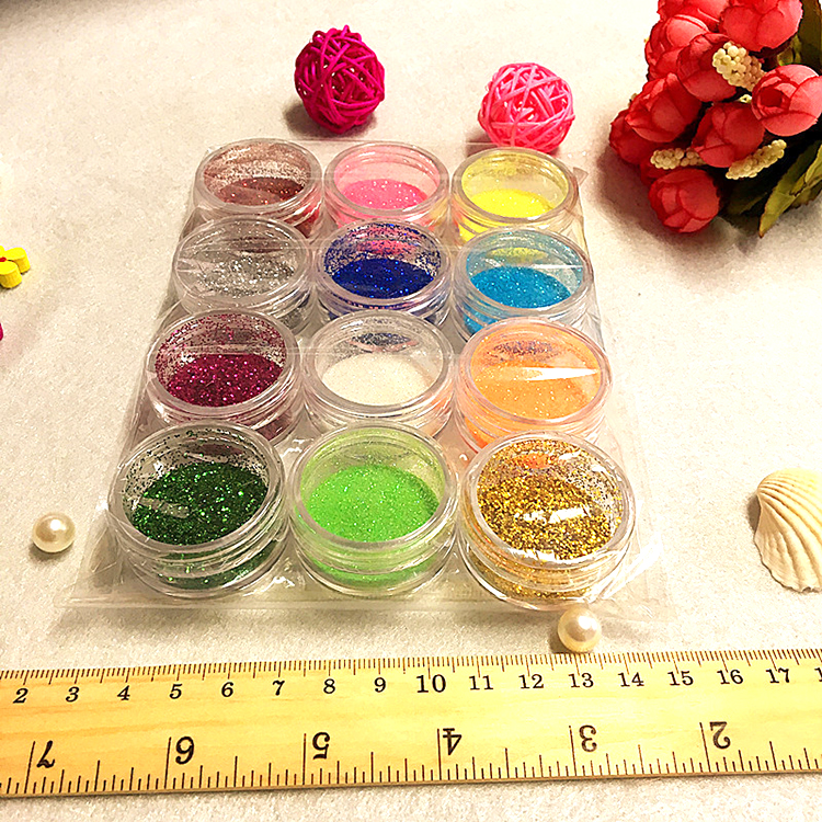 wholesale high quality empty eye shadow jar 2.5g 3g 5g clear nail art plastic container for powder plastic glitter eyeshadow pot