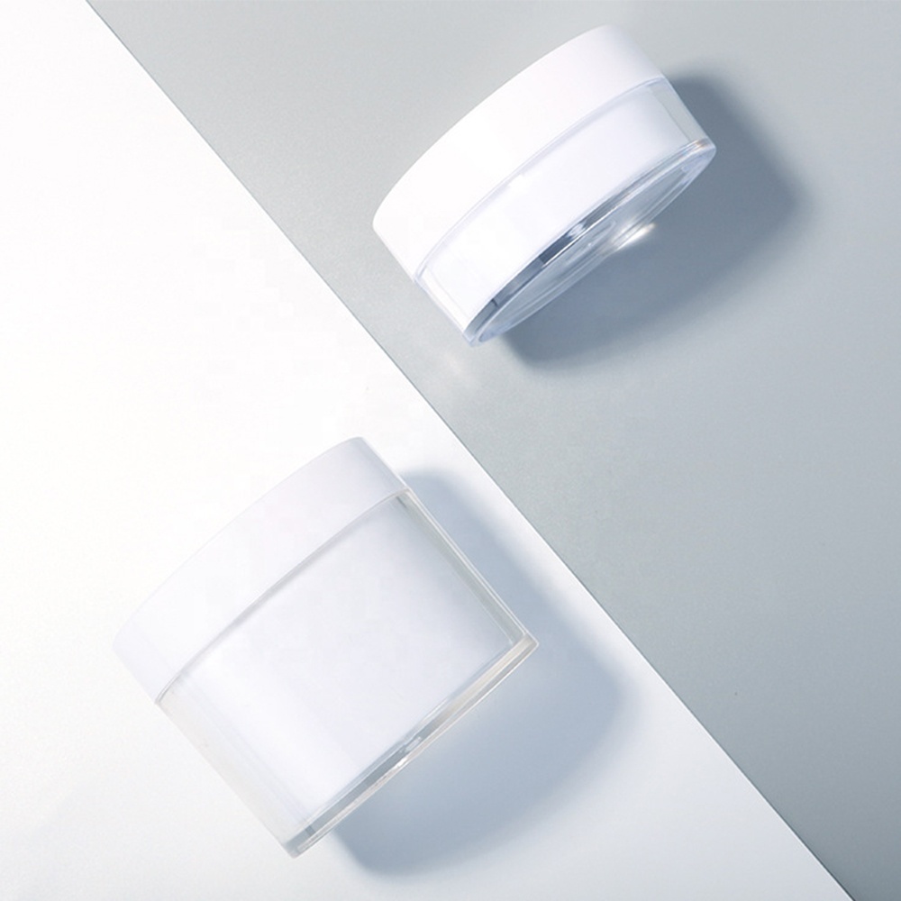 wholesale high quality recycled big size PET 100g 200g cream jar cosmetic containers empty plastic jar for skin care packaging