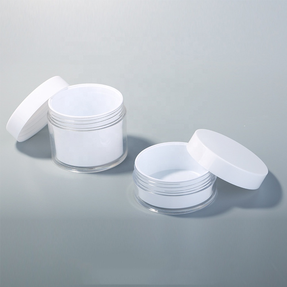 wholesale high quality recycled big size PET 100g 200g cream jar cosmetic containers empty plastic jar for skin care packaging