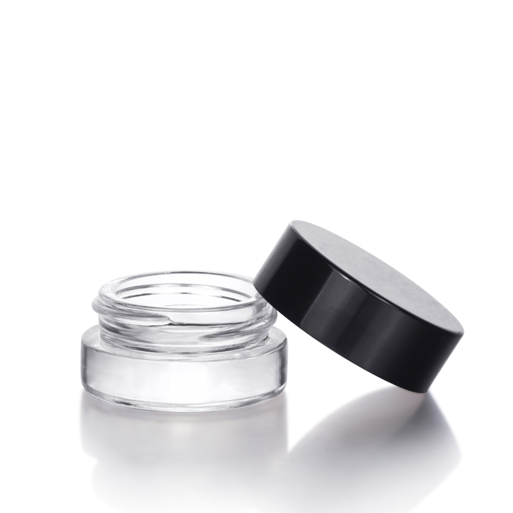 wholesale in stock clear 3g 5g 7g envases de vidrio small mini 9ml glass jar child proof cylinder glass jar