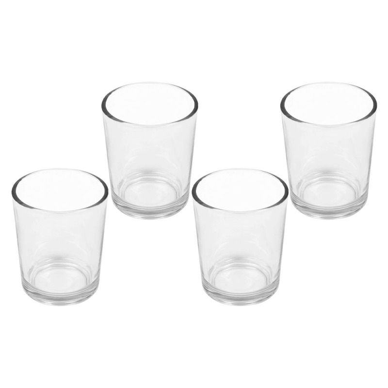 wholesale in stock clear glass cylinder candle holder scented candle glass jar with cork lid