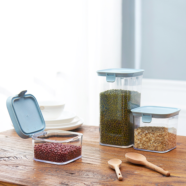 wholesale kitchen candy bottles Airtight cereal Canister Storage Jar container set for beans oatmeal Dry Food Snack Dried Fruit